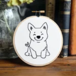 Adorable Puppy Printable Embroidery Pattern Download