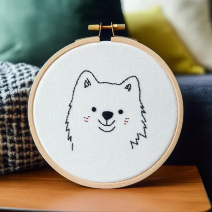 Close-uo Smiling Puppy Digital Embroidery Pattern