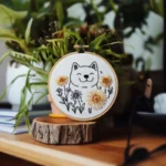 Cute Shiba Inu Smiling Among Dandelions DIY PDF Pattern