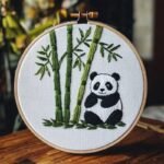Digital Panda Hand Embroidery Pattern