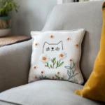Soft sofa with throw pillows
