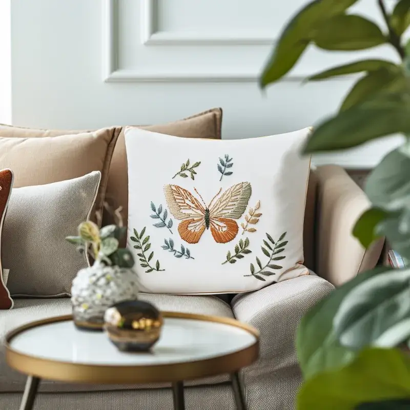 bright living room with coffee table and sofa decorated with cushions bright living room with coffee table and sofa decorated with cushions
