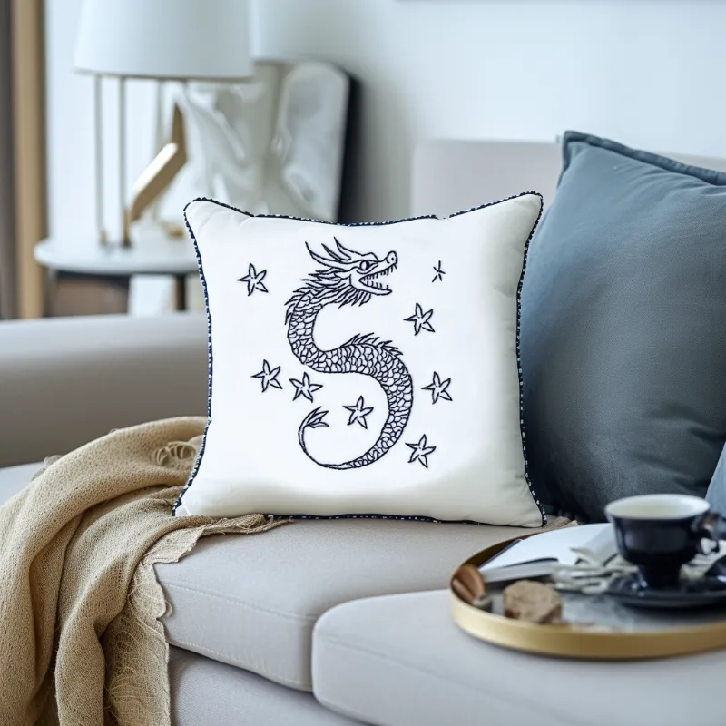 cozy sofa with two cushions, a blanket, a book, and a cup of coffee Cozy sofa with two cushions, a blanket, a book, and a cup of coffee