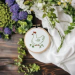 Minimalist Green Chick DIY Embroidery Digital Download - Image 2