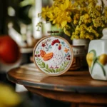 Proud Rooster in Bloom Hand Embroidery Pattern - Image 2