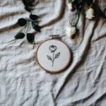 Minimalist Rose Hand Embroidery Pattern PDF for Beginners - Image 2
