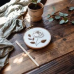 Coffee Nook Rose Hand Embroidery Pattern PDF - Image 2