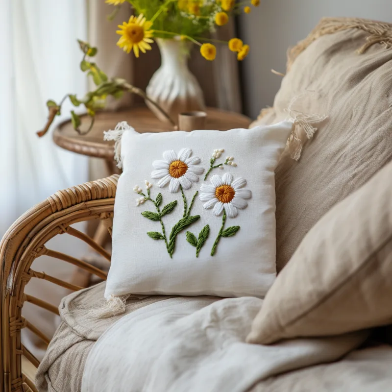 sofa with two soft, inviting pillows creating a cozy and relaxing atmosphere sofa with two soft, inviting pillows creating a cozy and relaxing atmosphere