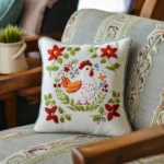 Proud Rooster in Bloom Hand Embroidery Pattern - Image 3