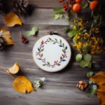 DIY Whimsical Wreath Printable Embroidery Art - Image 2