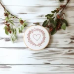 Quiet Place Printable Wreath Embroidery Pattern - Image 2