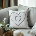 Minimalist Leaf Heart Digital Hand Embroidery Pattern PDF - Image 3