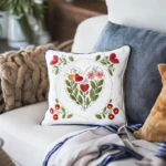 Vibrant Botanical Heart Printable Embroidery Design - Image 4