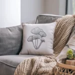 Minimalist Black Line Mushroom Digital Embroidery Pattern PDF - Image 3