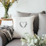 Minimalist Leafy Heart Digital Embroidery Pattern PDF - Image 3